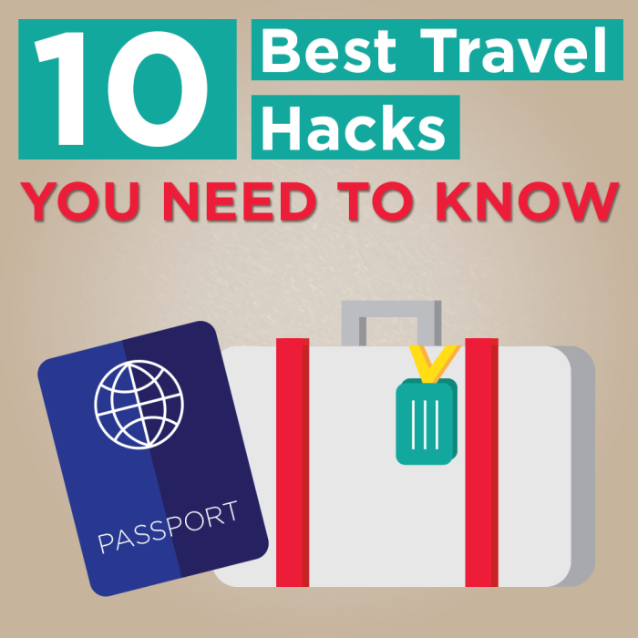 Travel hacks infographic